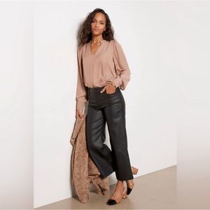 Evereve Tally Satin Blouse NWT